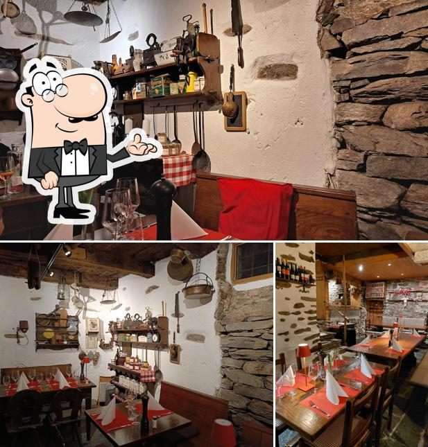 Gli interni di Grotto al Capon, Brione sopra Minusio