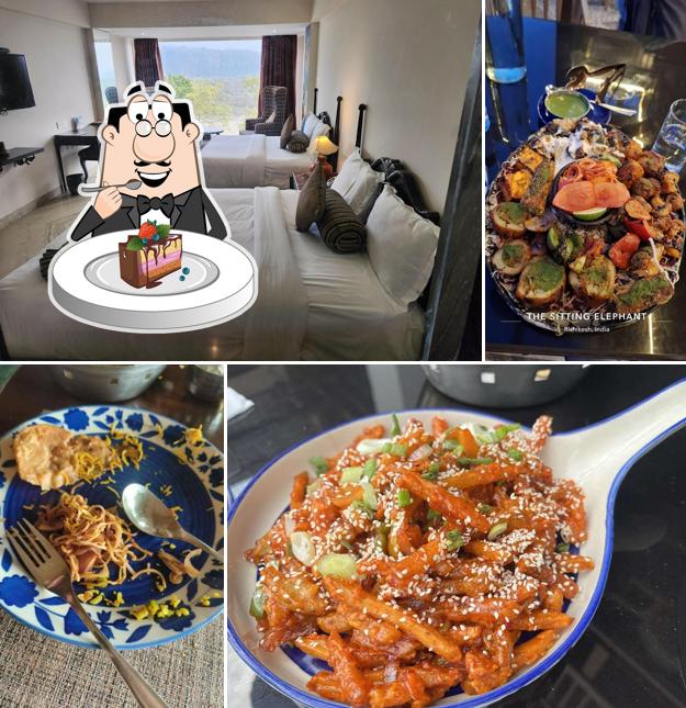 Chocolate cake at Hotel EllBee Ganga View