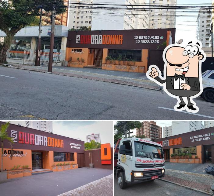 O exterior do Pizza Quadradonna