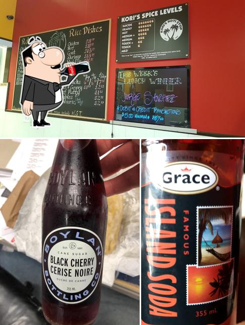 The image of Kori's Roti’s drink and blackboard