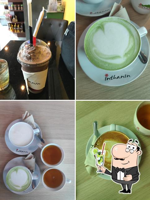 Enjoy a beverage at Inthanin Coffee