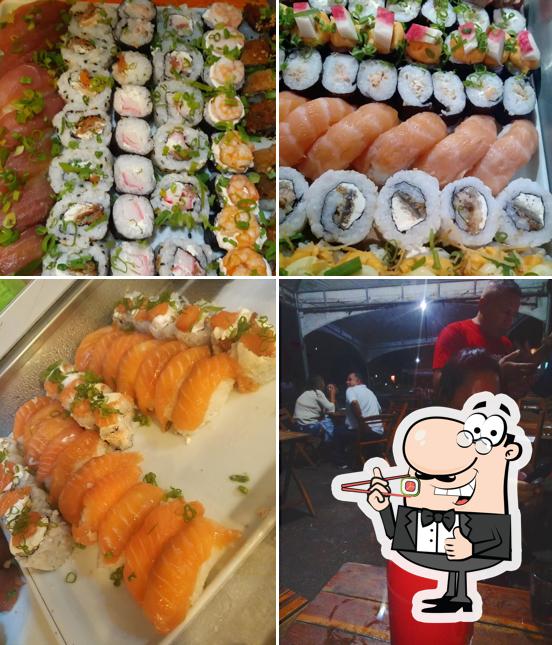 Peça diferentes opções de sushi