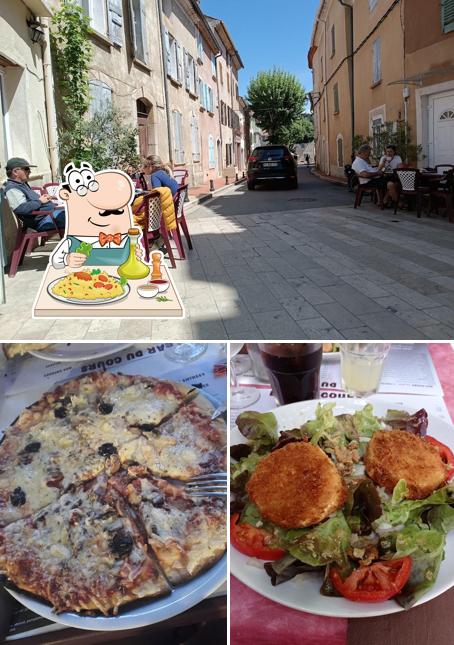 Vérifiez la photo représentant la nourriture et extérieur concernant Restaurant pizzeria bar du cours