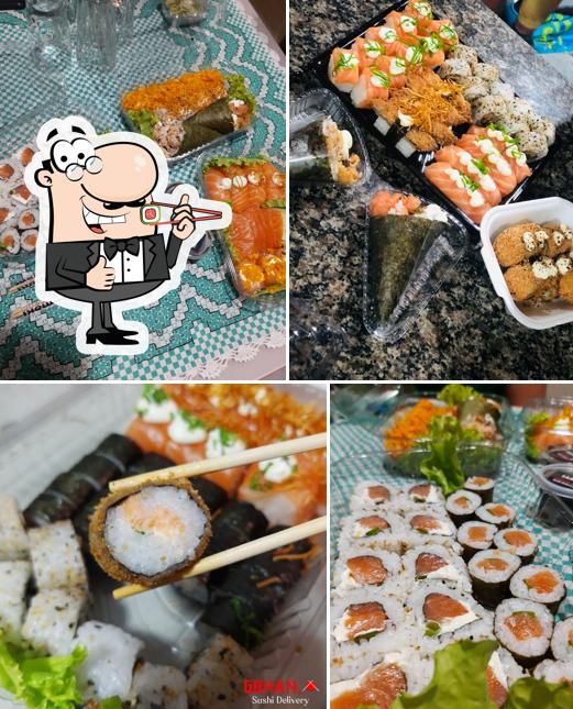 Escolha diferentes opções de sushi