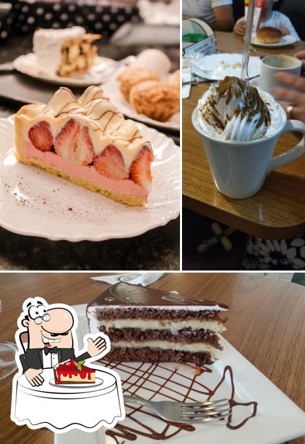 DaMay Café e Confeitaria serve uma variedade de sobremesas
