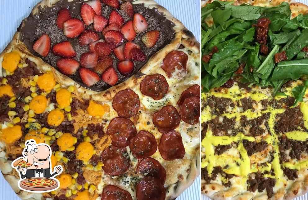 Escolha diferentes tipos de pizza