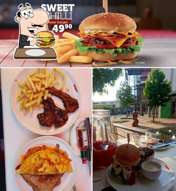 Bestellt einen Burger bei Wimpy