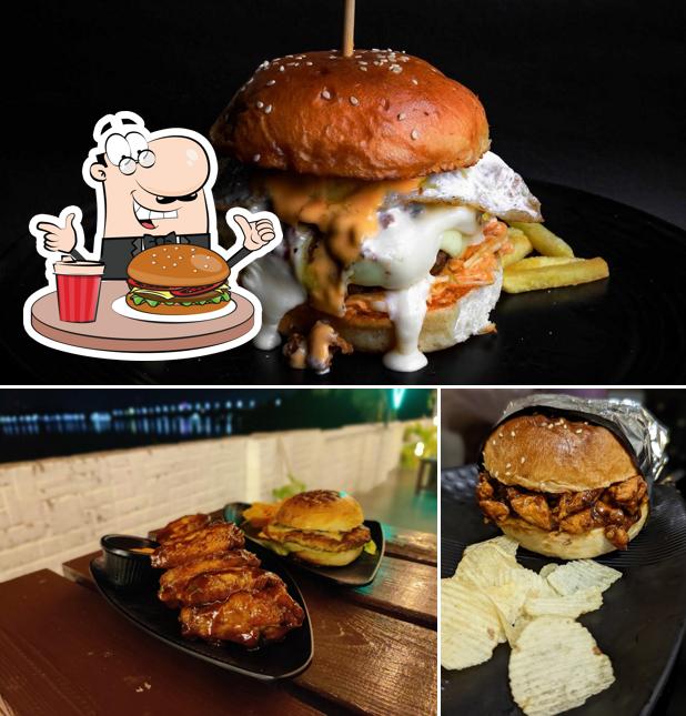 Try out a burger at Hakuna Matata Restocafe