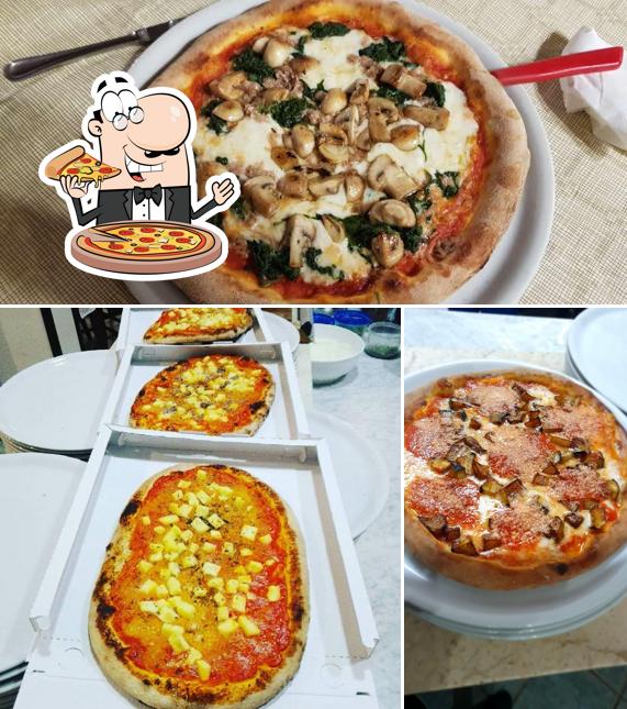 Pick various types of pizza