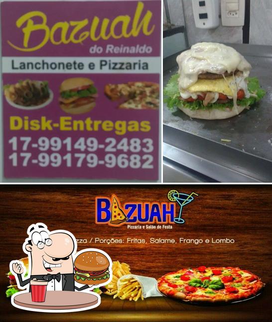 Peça um hambúrguer no Bazuah Pizzaria e Lanchonete