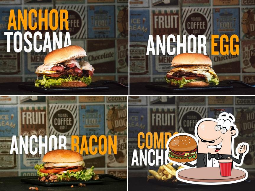 Os hambúrgueres do ANCHOR COFFEE & BEER irão satisfazer uma variedade de gostos