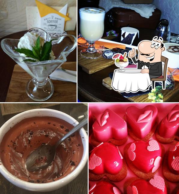 кав'ярня - книгарня ''ЧемоданЪ'' offre une variété de desserts