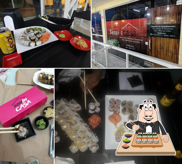 Rolos de sushi são disponibilizados no Sushi in Casa - Comida Japonesa - Delivery e Local - Florianópolis, SC