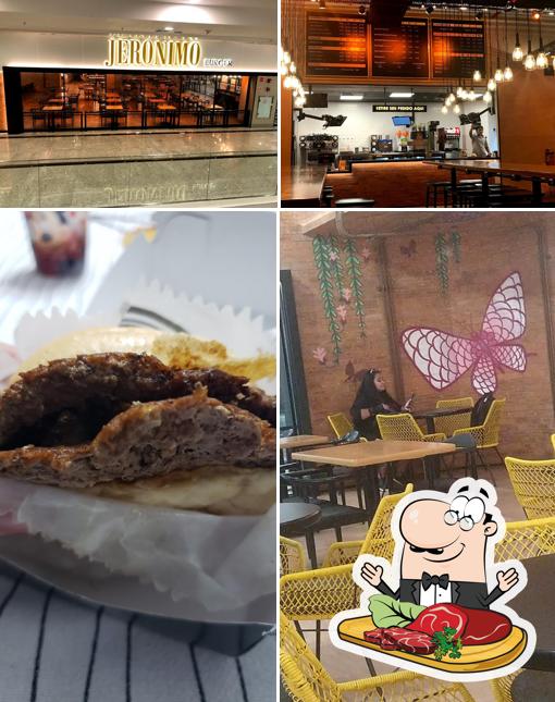 Peça refeições de carne no Madero & Jeronimo Burger Shopping ABC
