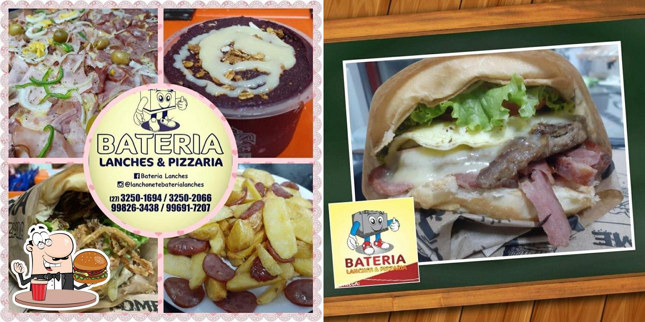 Os hambúrgueres do Bateria Lanches e Pizzaria irão saciar diferentes gostos
