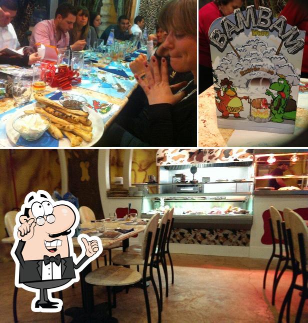 Dai un'occhiata agli interni di Bam Bam Ristosauro
