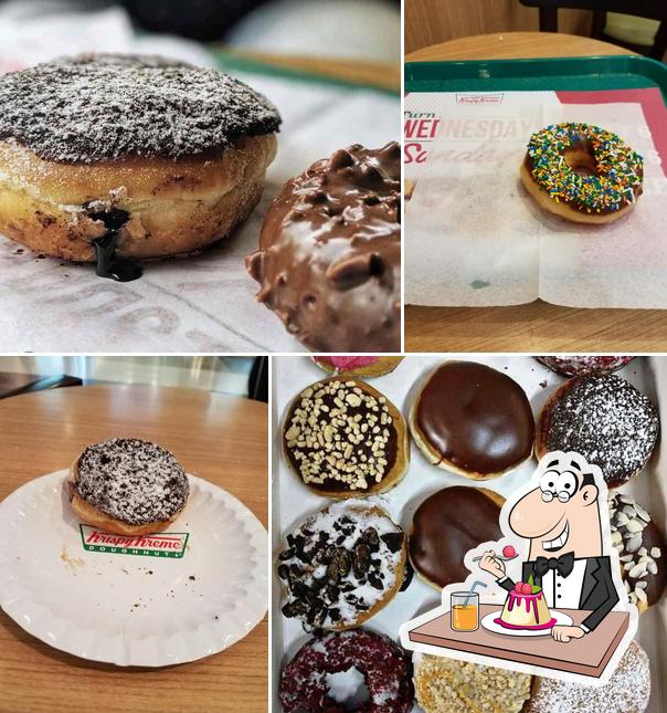 Krispy Kreme provides a variety of sweet dishes