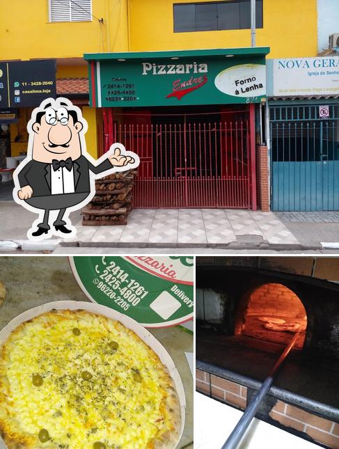 Entre diferentes coisas, interior e comida podem ser encontrados no La Gioconda Endres Pizzaria em Guarulhos