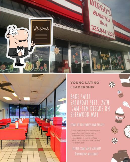 Diego's Burritos, 3033 Sherwood Way in San Angelo Restaurant menu and