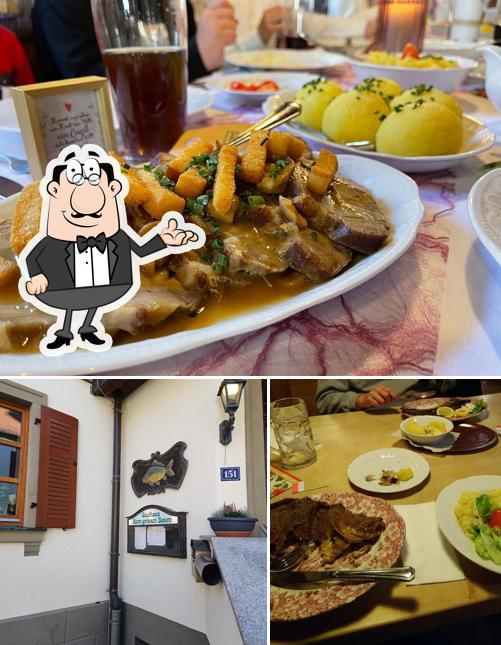 Las imágenes de interior y carne en Gasthaus Fischer zum grünen Baum