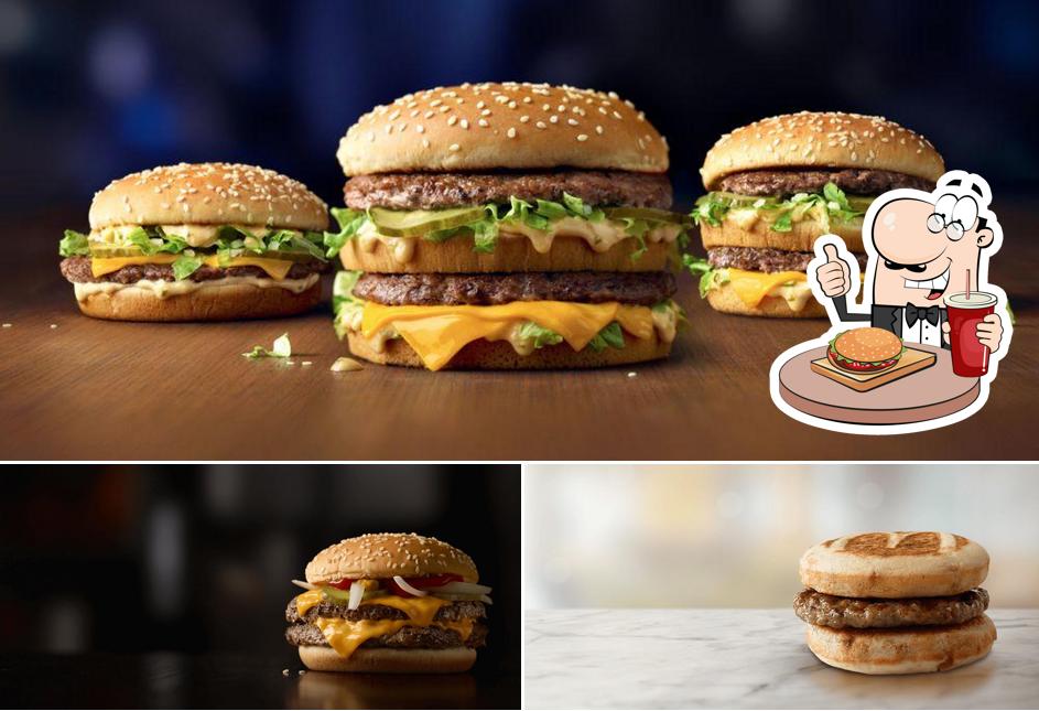 Try out a burger at McDonald's