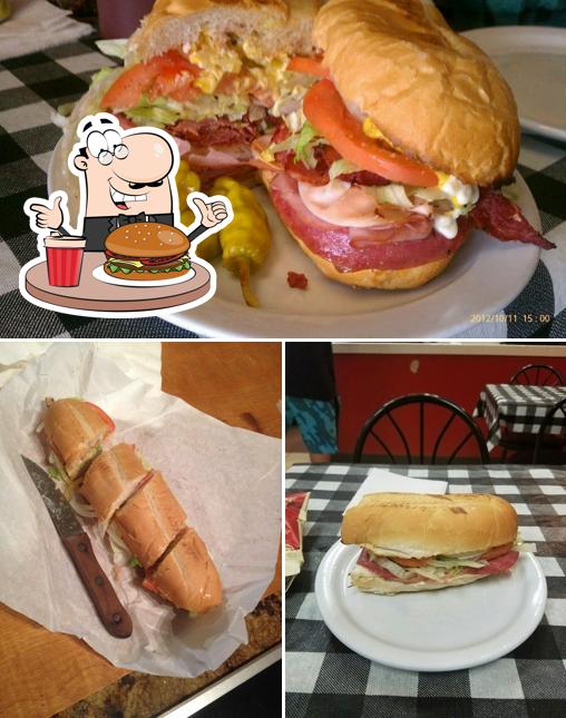 Get a burger at That's Amore Pizza & Deli