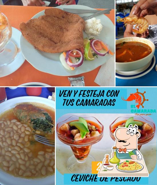 Food at Mariscos El Camarada