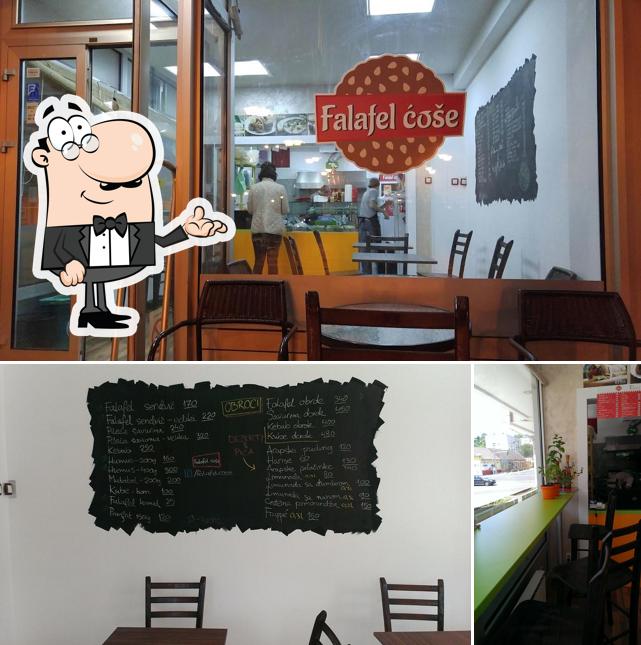 L'intérieur de Falafel ćoše