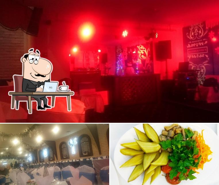 The image of Restoran Randevu’s interior and food