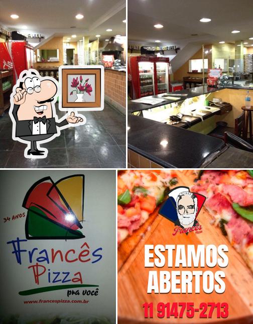 Veja imagens do interior do Francês Pizza