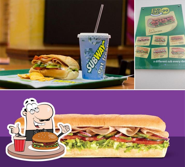 Order a burger at Subway