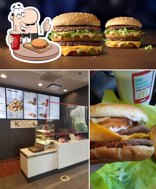 Order a burger at McDonald's