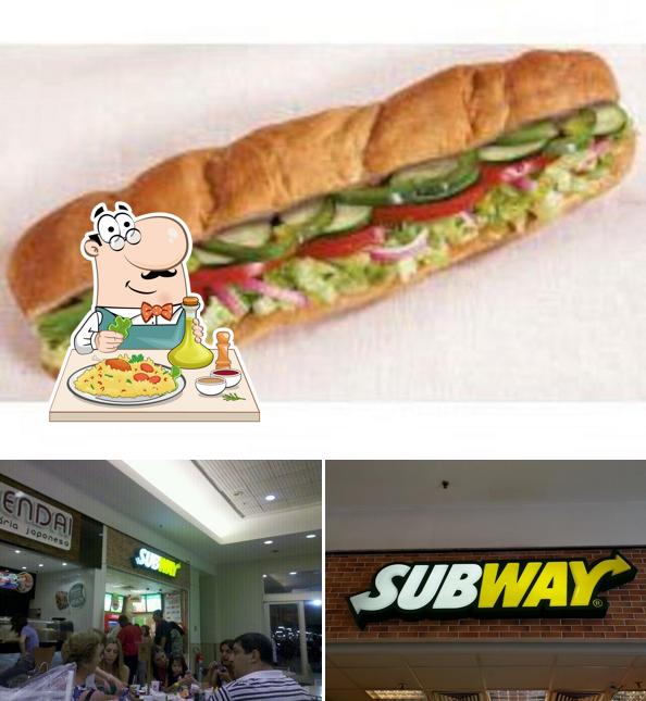 Confira a imagem mostrando comida e exterior no SUBWAY