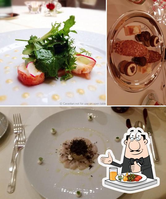 Essen im Restaurant Le Jardin de France, im Stahlbad, Baden-Baden, Sophie und Stéphan Bernhard