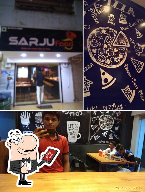 Look at the photo of Sarju food