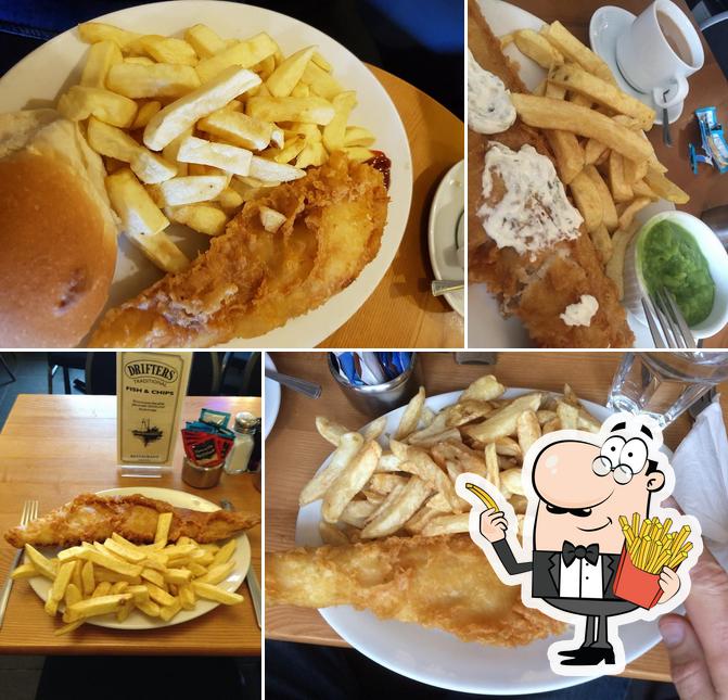 Taste French fries at Drifters Fish & Chips