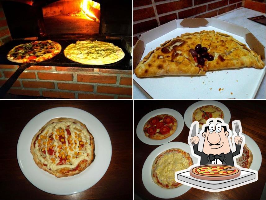 Escolha pizza no Lanchonete e Pizzaria Major Quedinho