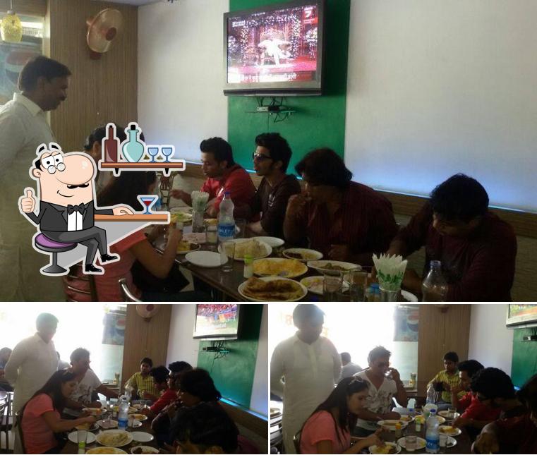 Take a seat at one of the tables at Farabi eating point