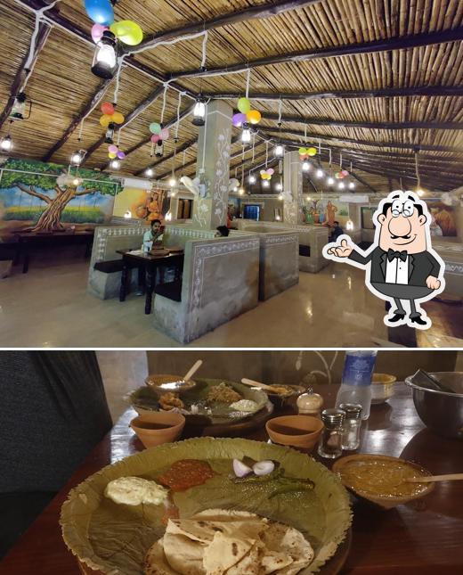 The interior of Mangaleshiya bati chokha wala family restaurant