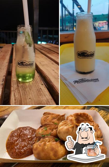 This is the picture showing drink and food at Momolicious