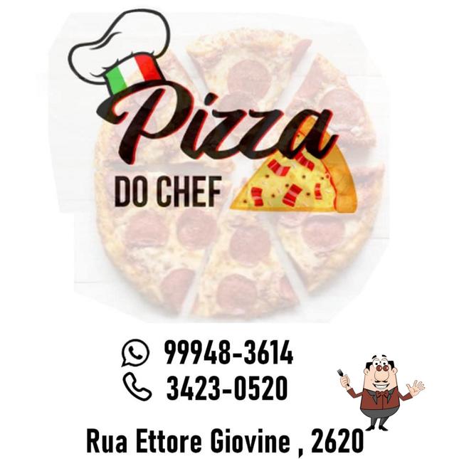 Comida em Pizza do chef