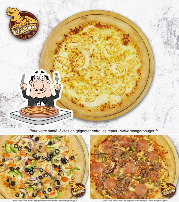 A PIZZA DINO, vous pouvez essayer des pizzas