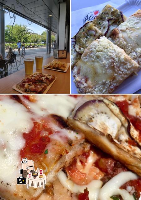 Alice Pizza si caratterizza per la cibo e tavolo da pranzo