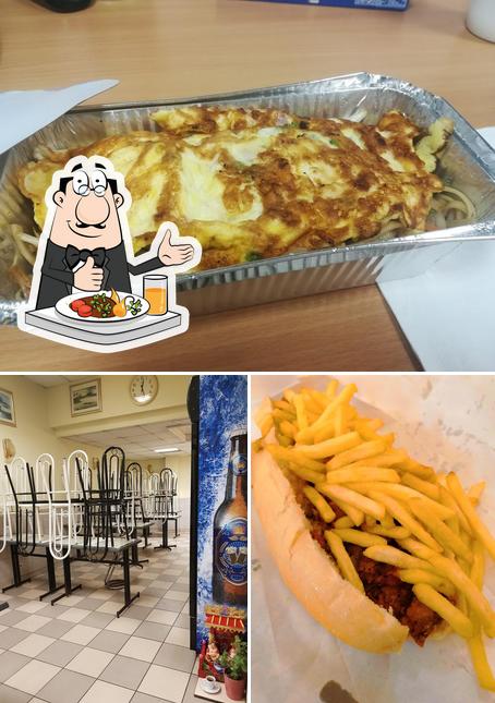 Voici l’image indiquant la nourriture et de l'alcool sur Friterie Americaine