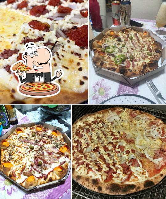 Consiga diferentes tipos de pizza