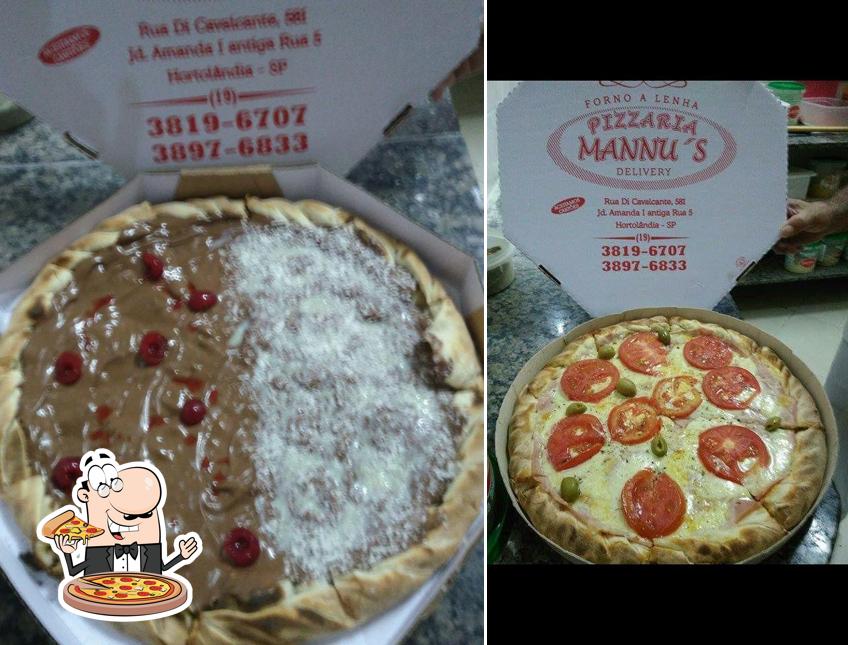 Consiga pizza no Pizzaria Mannu's