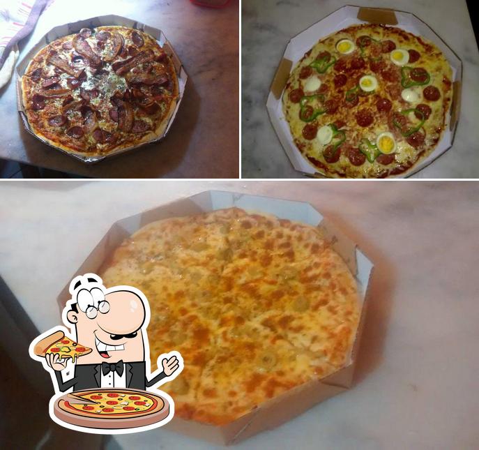 Consiga diferentes tipos de pizza