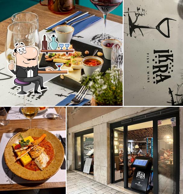 Gli interni di Ikra Fish & Wine