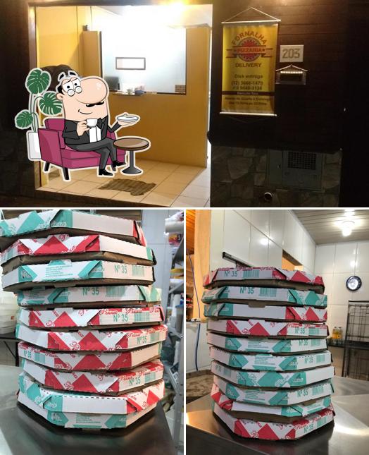 O interior do Fornalha Pizzaria