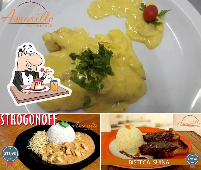 Restaurante Amarillo provê uma escolha de sobremesas